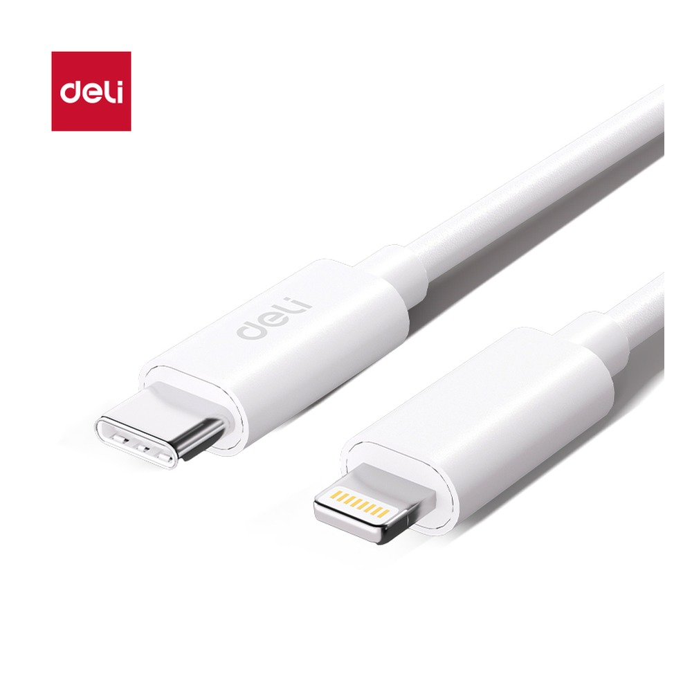 DELI/得力 数据线CL30W ME410-CL(1.5) 颜色:白色；材质:PVC 单位:条