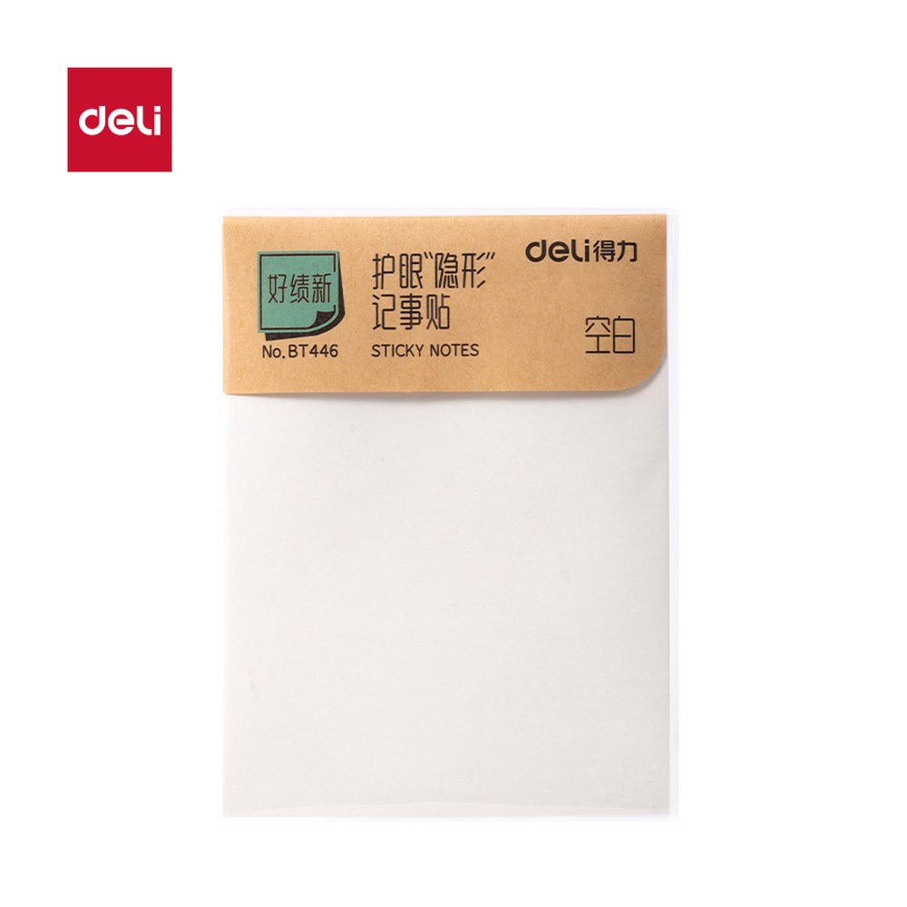 DELI/得力 个人型记事贴 BT446 尺寸:76mm*101mm；笔芯规格:76mm/101mm 单位:袋