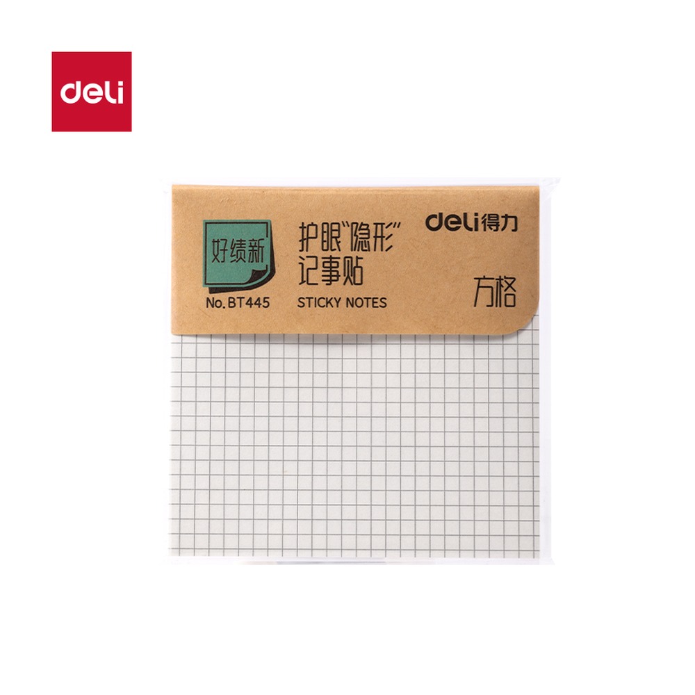 DELI/得力 个人型记事贴 BT445 尺寸:76mm*76mm；笔芯规格:76mm 单位:袋
