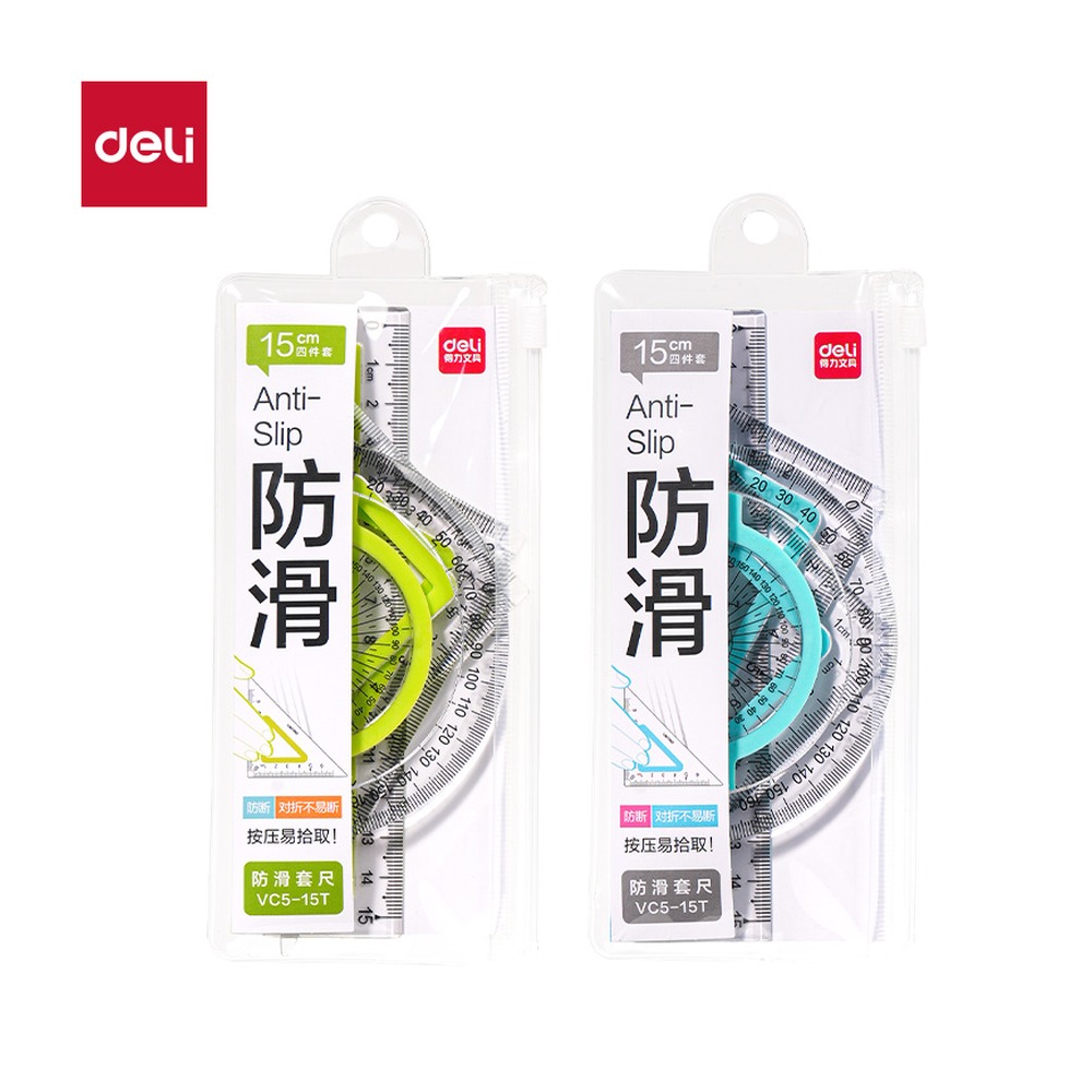 DELI/得力 软胶防滑防断套尺 VC5-15T 颜色:混；尺寸:15cm 单位:套