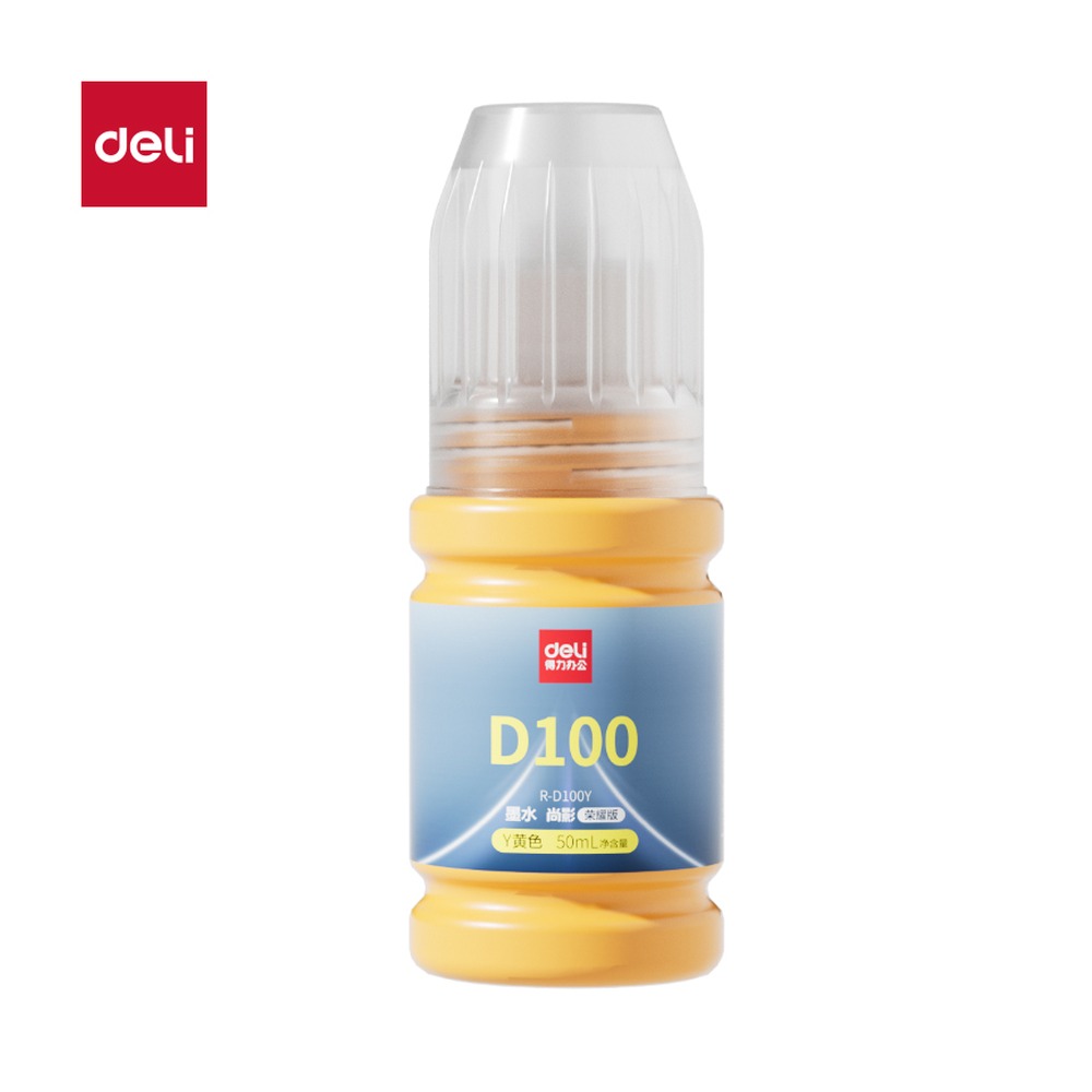 DELI/得力 03墨水墨盒 R-D100Y 颜色:黄色；包装:无彩盒简包 单位:支