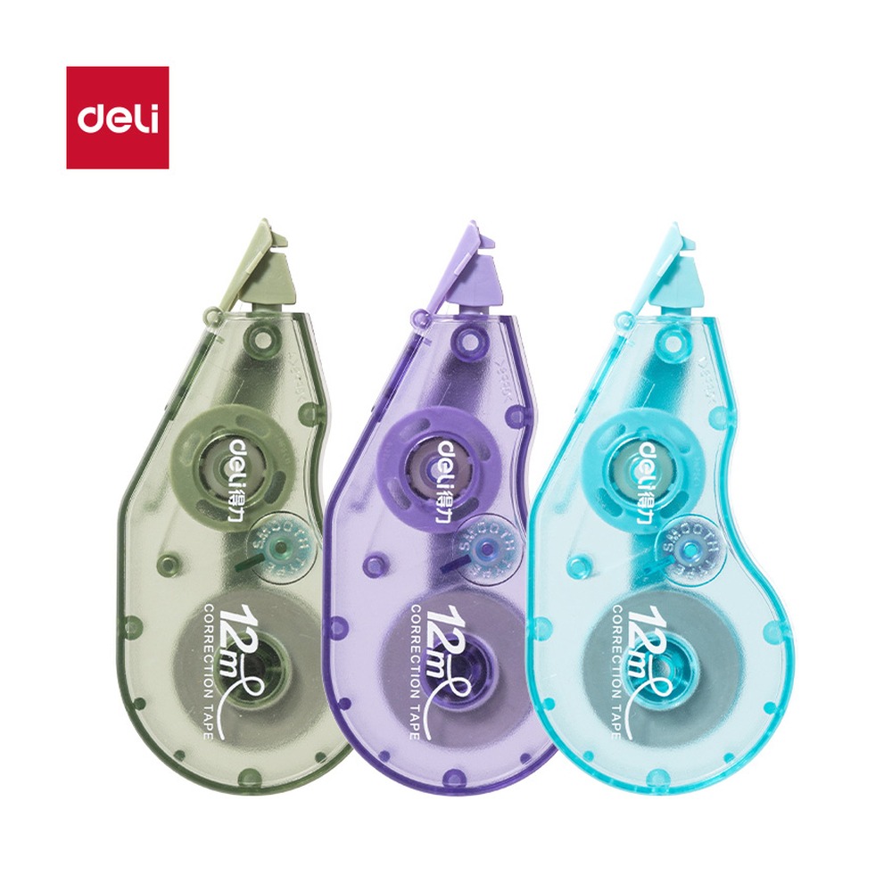 DELI/得力 修正带 VR80-12 颜色:混；尺寸:5mm*12m；笔芯规格:5mm 单位:个