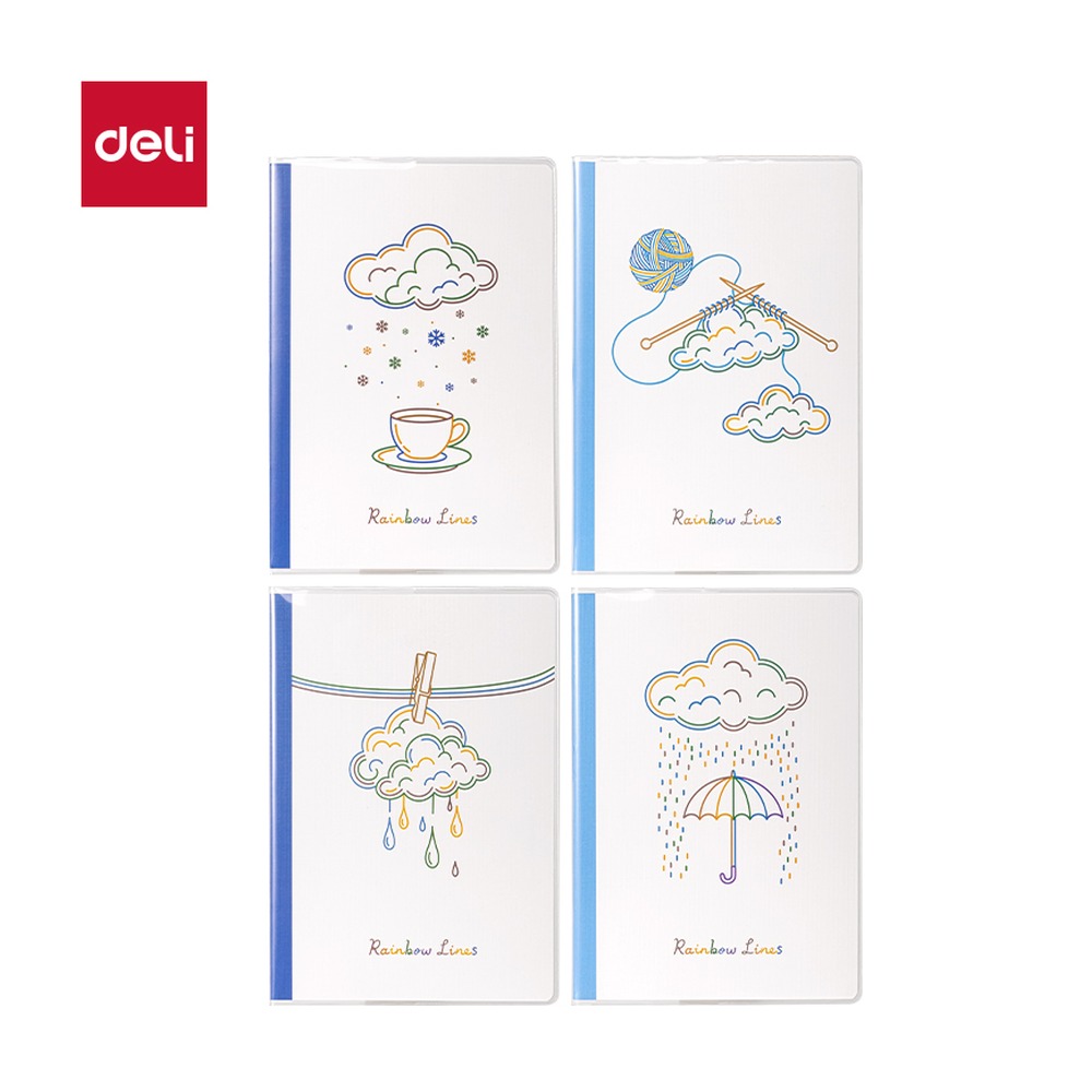 DELI/得力 巨透胶套本 T3248 规格:32K；尺寸:(203x140)mm；纸张规格:32K 48张 单位:本