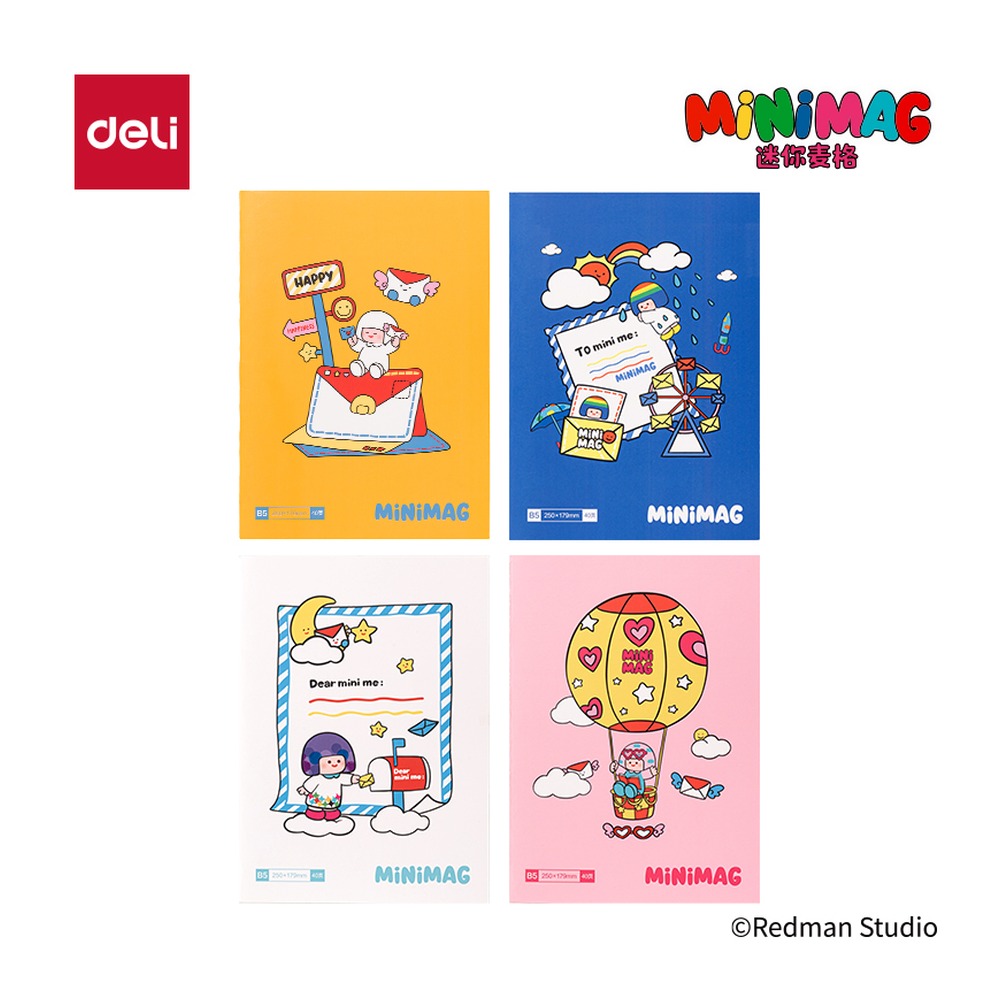 DELI/得力 迷你麦格缝线本B5 ME202 颜色:混；尺寸:B5 单位:本
