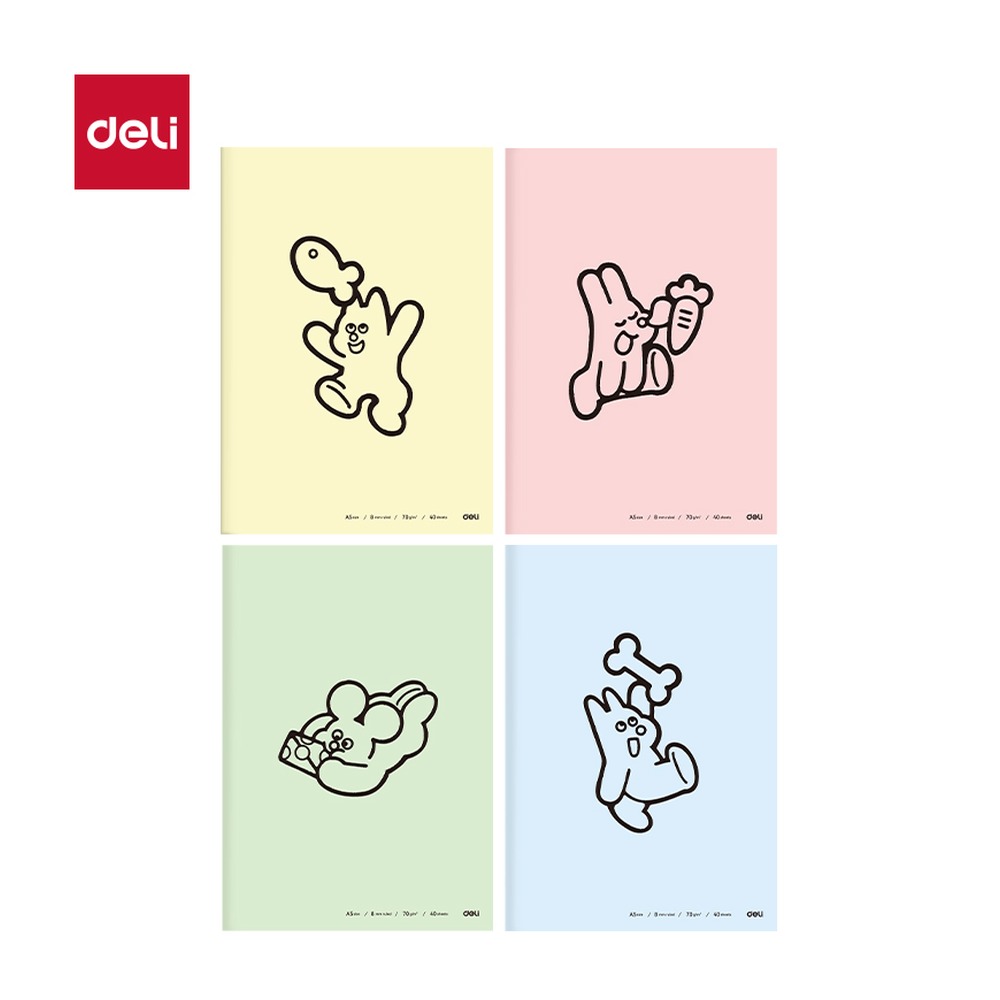 DELI/得力 缝线本A5 FA540 规格:A5；尺寸:(210x148) mm；其他:40张、元气MAX 单位:本