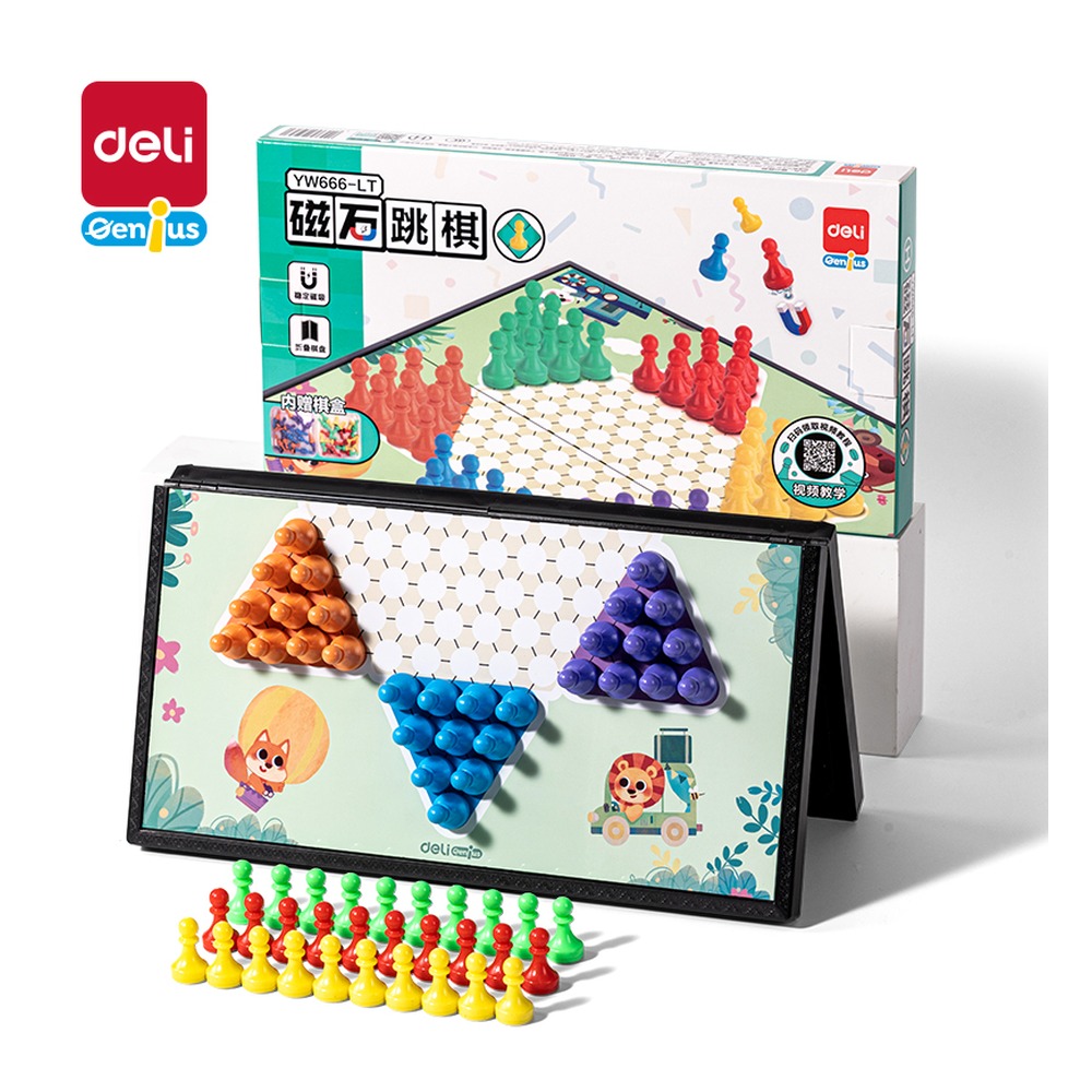 DELI/得力 磁石跳棋 YW666-LT 颜色:混；包装:盒 单位:盒