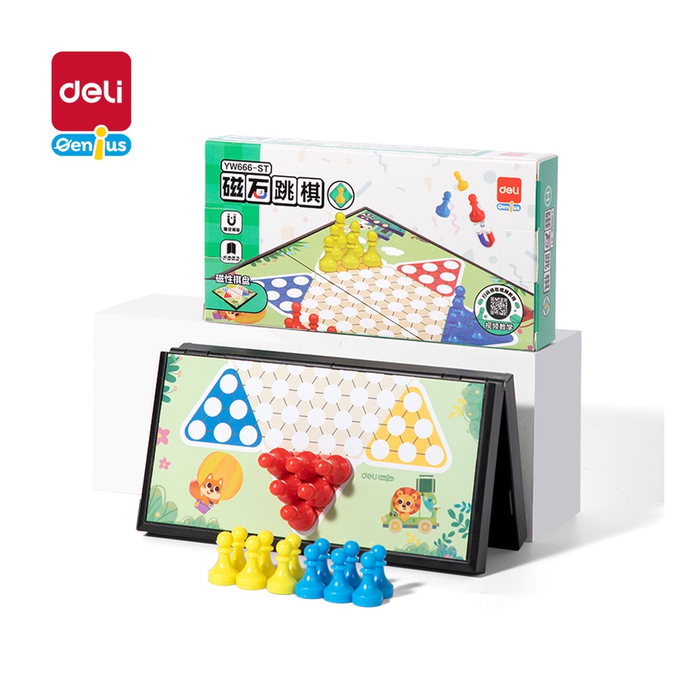 DELI/得力 磁石跳棋 YW666-ST 颜色:混；包装:盒 单位:盒
