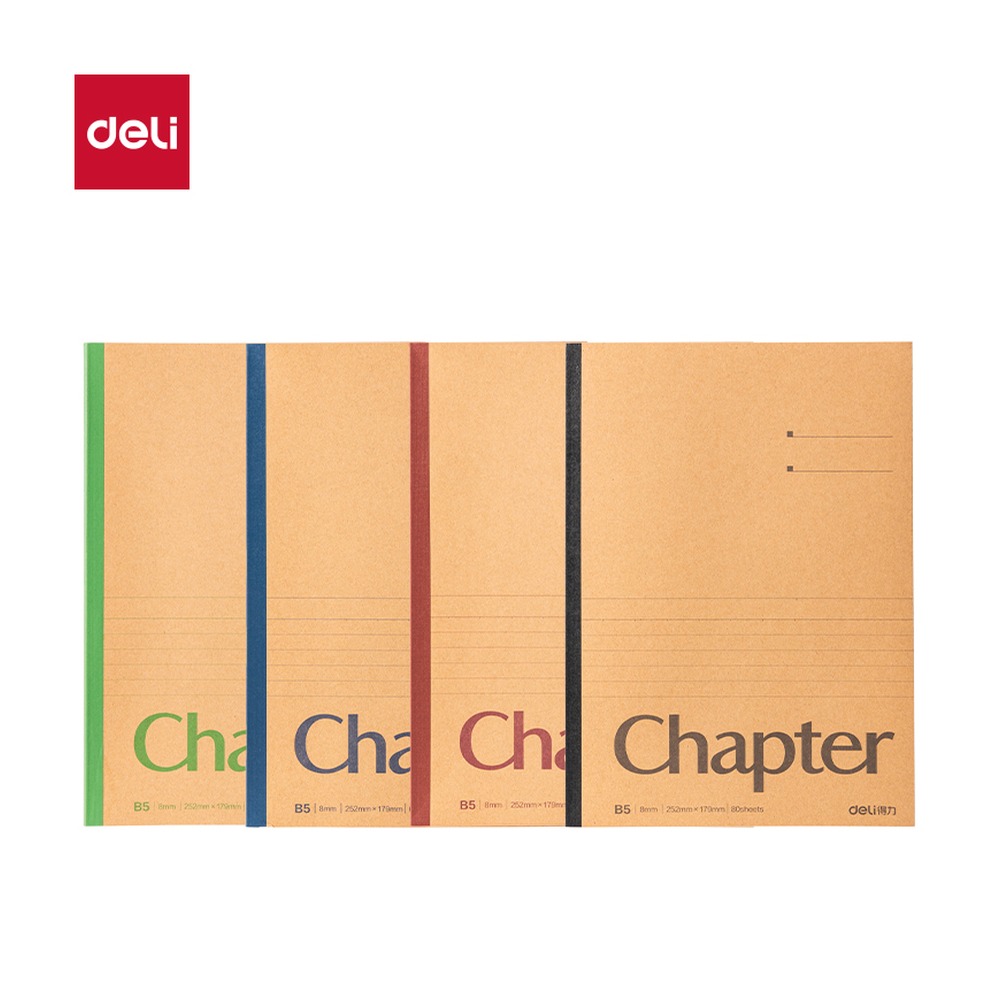 DELI/得力 软抄本B5 N66-B580 规格:B5；颜色:混；材质:牛皮纸；尺寸:B5 单位:本