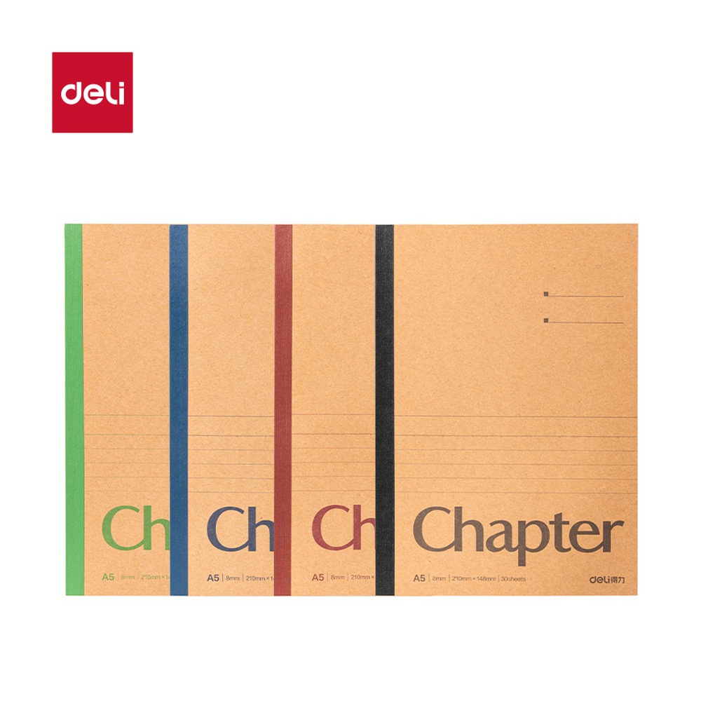 DELI/得力 软抄本A5 N66-A530 规格:A5；颜色:混；材质:牛皮纸；尺寸:(210x148)mm 单位:本