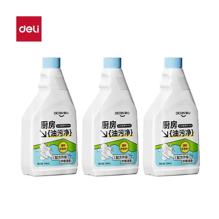 DELI/得力 油污净补充装 QX002-A 颜色:透明；容量:500ml/瓶 单位:瓶