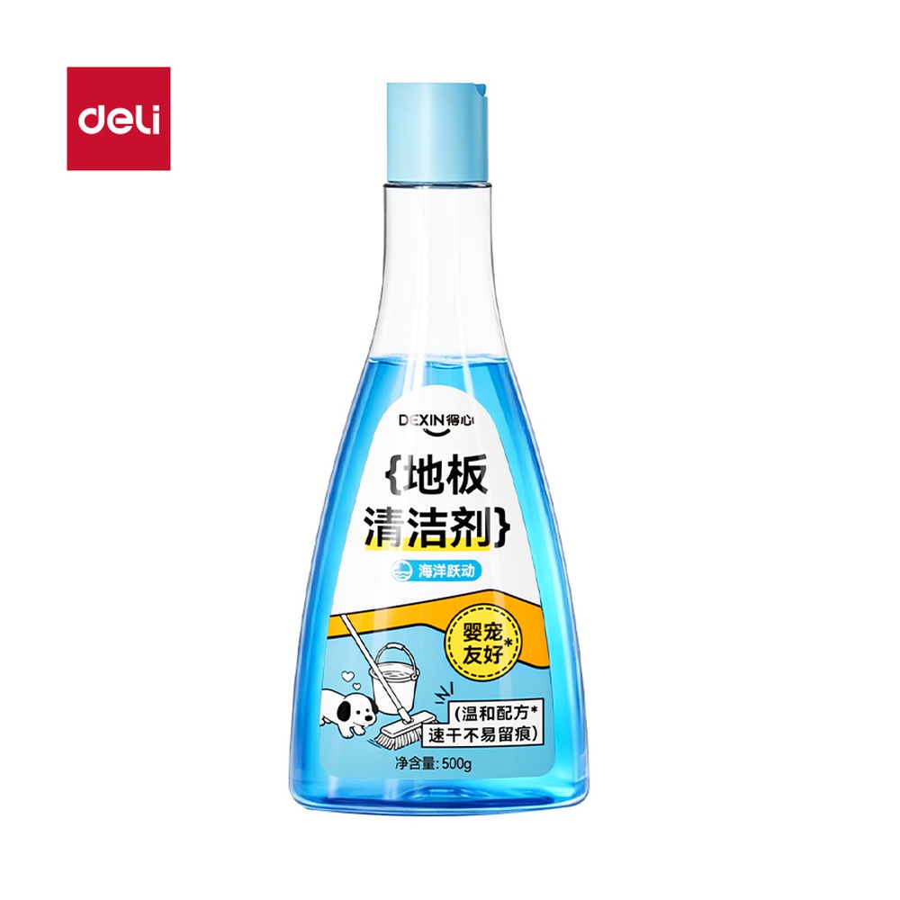 DELI/得力 地板清洁剂 QX201 颜色:蓝色 单位:瓶