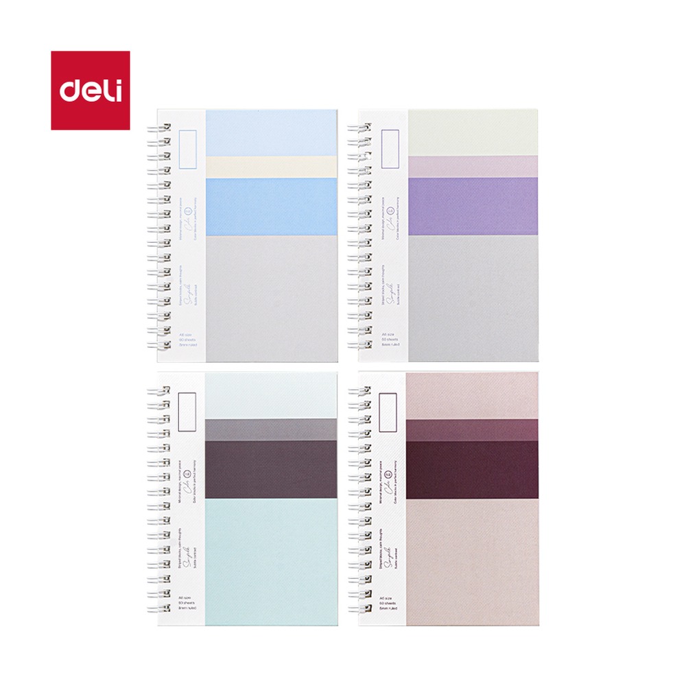 DELI/得力 螺旋本A6 LA660 规格:A6；尺寸:(148x105)mm；纸张规格:A6 单位:本