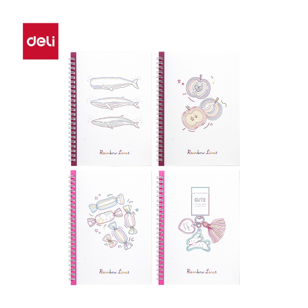 DELI/得力 螺旋本A5 LA560 规格:A6；尺寸:(210x148)mm；其他:60张、时光线条；纸张规格:A5 单位:本