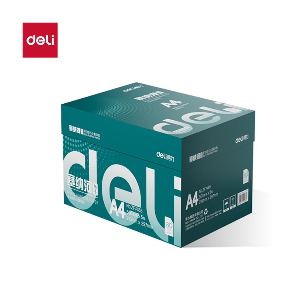 DELI/得力 塞纳河畅享复印纸A4 ZF7485 颜色:混；克重:80g；纸张规格:A4 单位:包