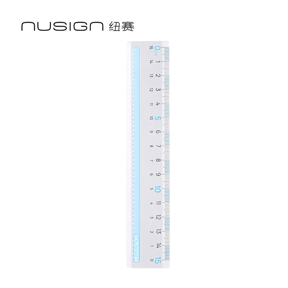 DELI/得力 防滑易拾取直尺 NS095-1 颜色:蓝色；尺寸:15cm 单位:把