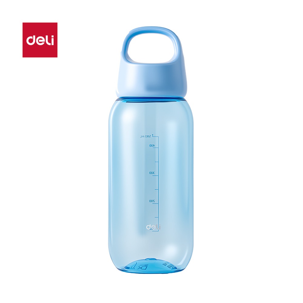 DELI/得力 随行杯旋盖 LL318 颜色:蓝/白黑；尺寸:(70*212)mm；容量:580mL 单位:盒