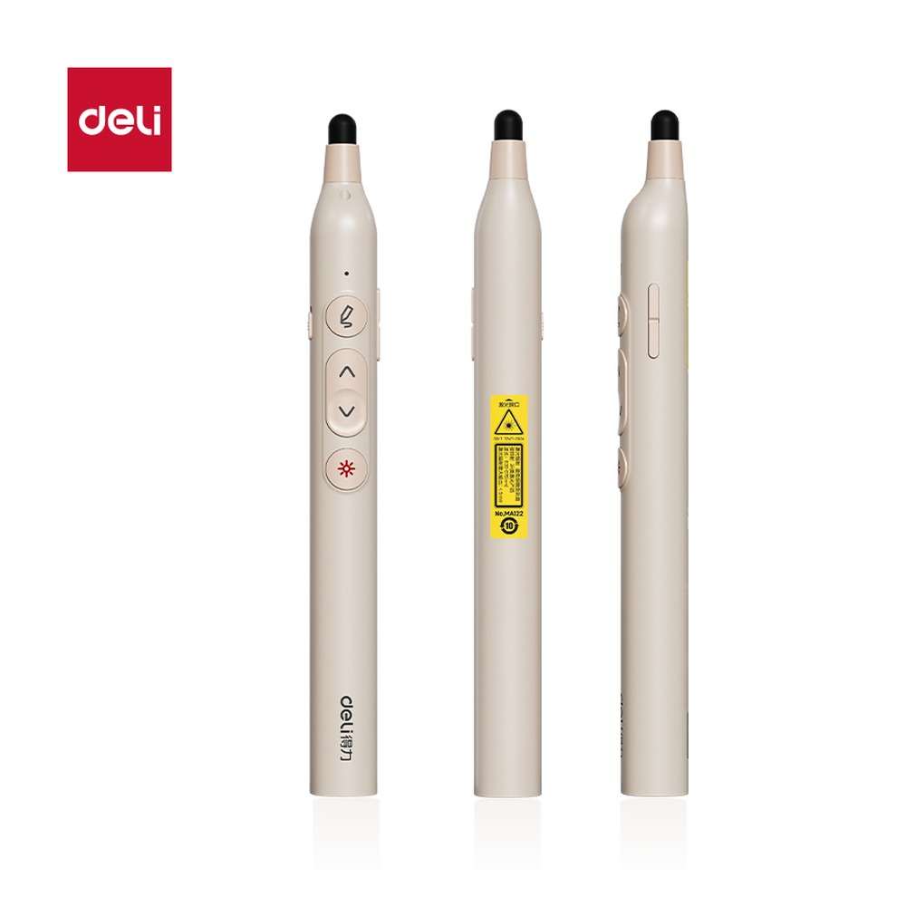 DELI/得力 激光翻页笔 MA122 颜色:粉色；尺寸:194mmx*18.5mmx*19mm 单位:支