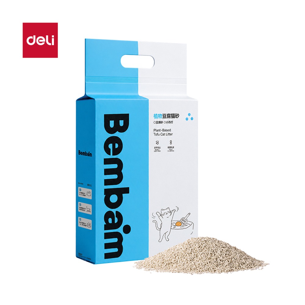 DELI/得力 豆腐猫砂 BM04 颜色:混；克重:2.5kg 单位:包