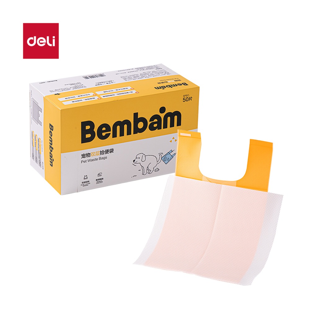 DELI/得力 弱触感宠物拾便袋 BM103 颜色:混；包装:盒 单位:盒
