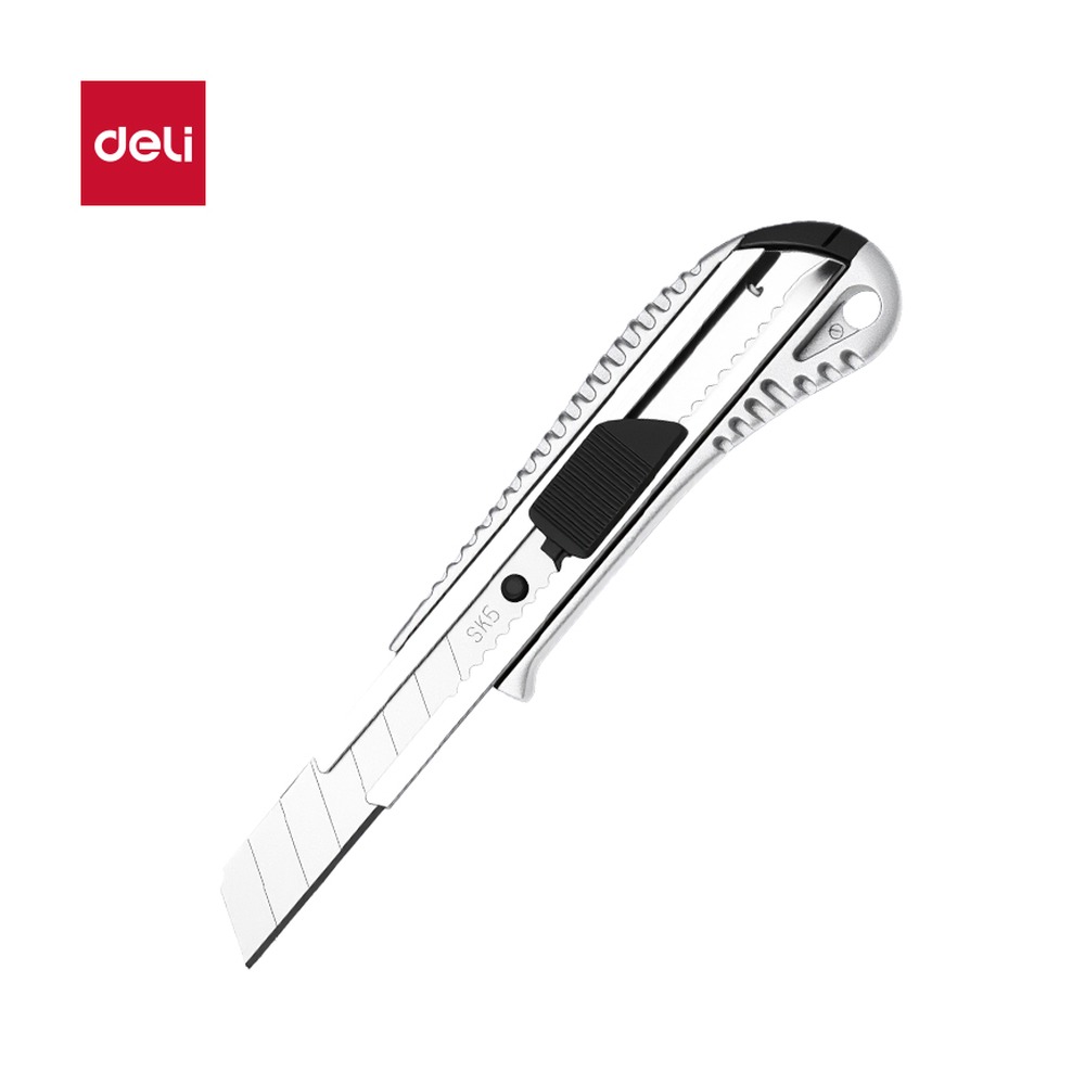 DELI/得力 美工刀60°SK5 TD405 颜色:银色；尺寸:18mm；笔芯规格:18mm 单位:把