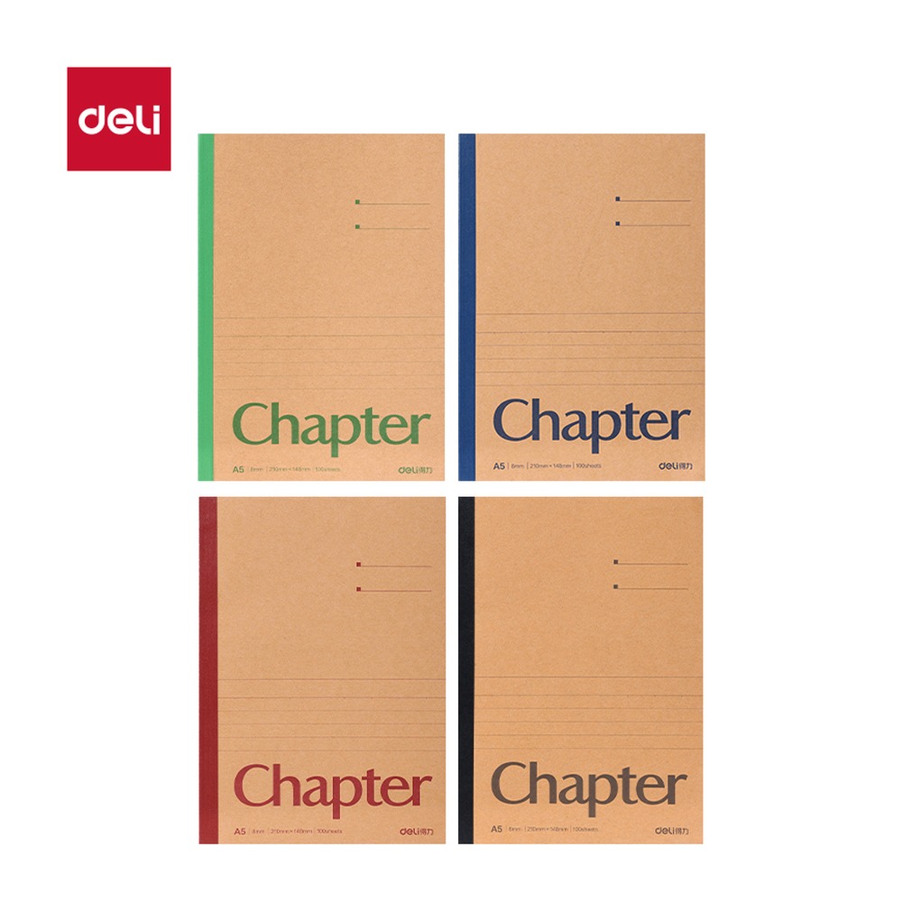DELI/得力 软抄本A5 N66-A5100 规格:A5；颜色:混；材质:牛皮纸；纸张规格:A5 单位:本