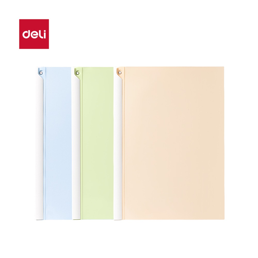 DELI/得力 长杆旋转报告夹 PP713 材质:PP；尺寸:310mm*225mm*8mm；包装:3个/包 单位:包