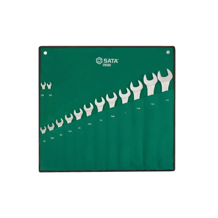SATA/世达 英制全抛光两用扳手工具组套 09069 规格：14件 单位:个