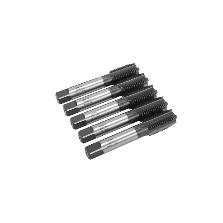 SATA/世达 5件套高速钢粗牙机用丝锥 50624 规格：M24 螺距：3mm 螺纹：45mm 总长：130mm 柄径：18mm 方宽：14mm 攻丝深度≤2xd：48mm 单位:个