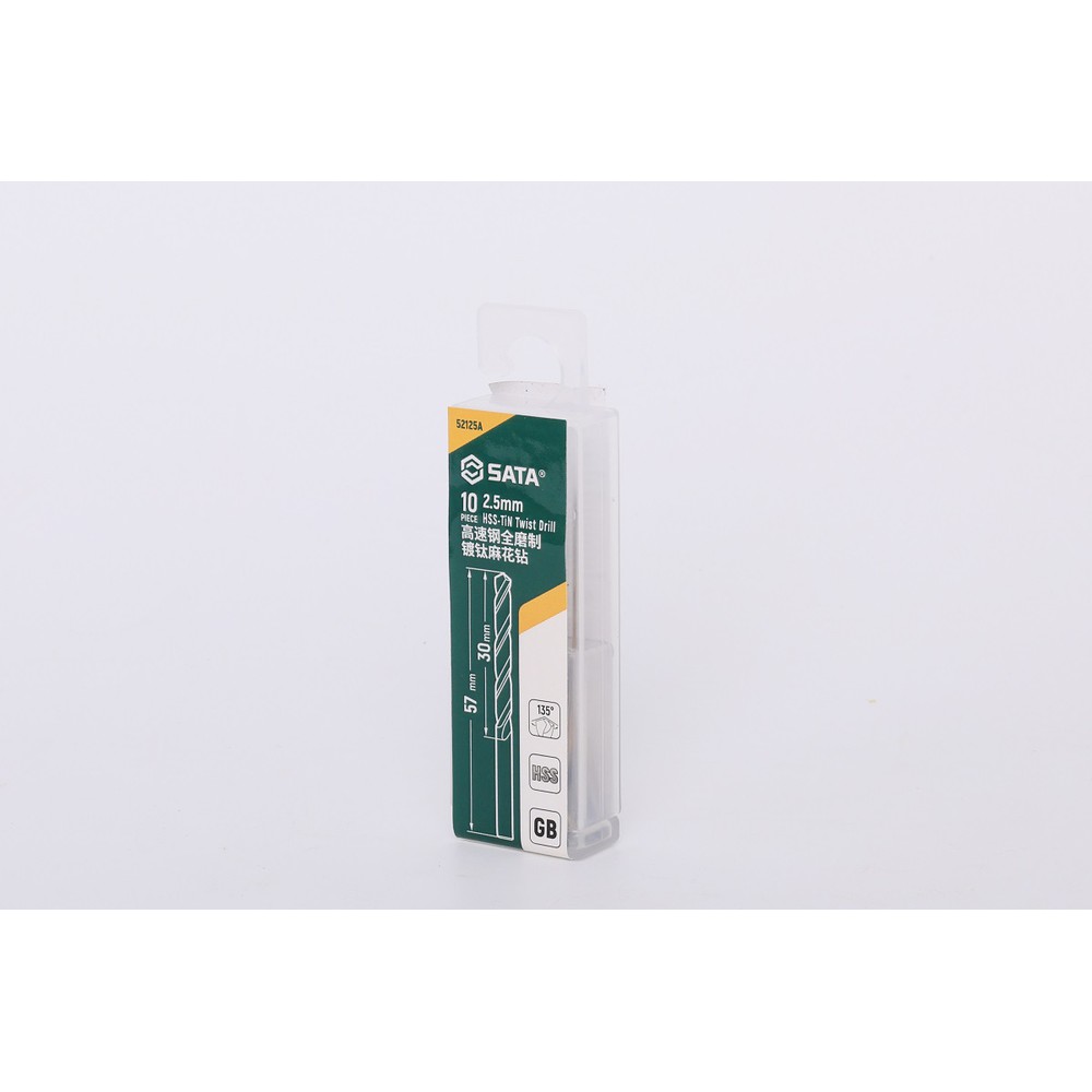 SATA/世达 10件套高速钢全磨制镀钛麻花钻 52125A 10件套高速钢全磨制镀钛麻花钻 单位:个