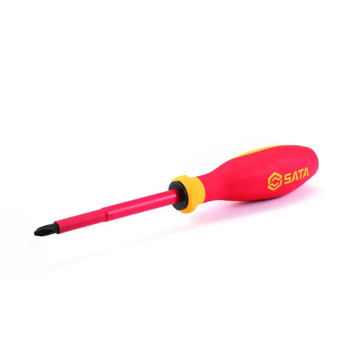 SATA/世达 G系列VDE绝缘十字螺丝批 61212 规格：#1×80mm L：185mm 杆径：4.5mm 单位:个