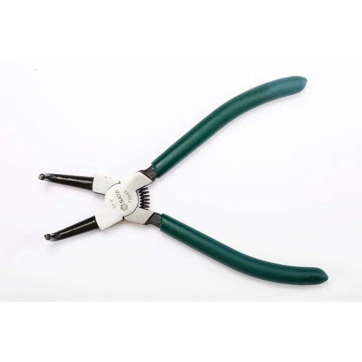 SATA/世达 德式穴用曲口卡簧钳 72043 规格：9" 全长：225mm 尖端直径Ø：2.3mm 尖端长度L：4.0mm 适用卡簧范围D：40-100mm 单位:个