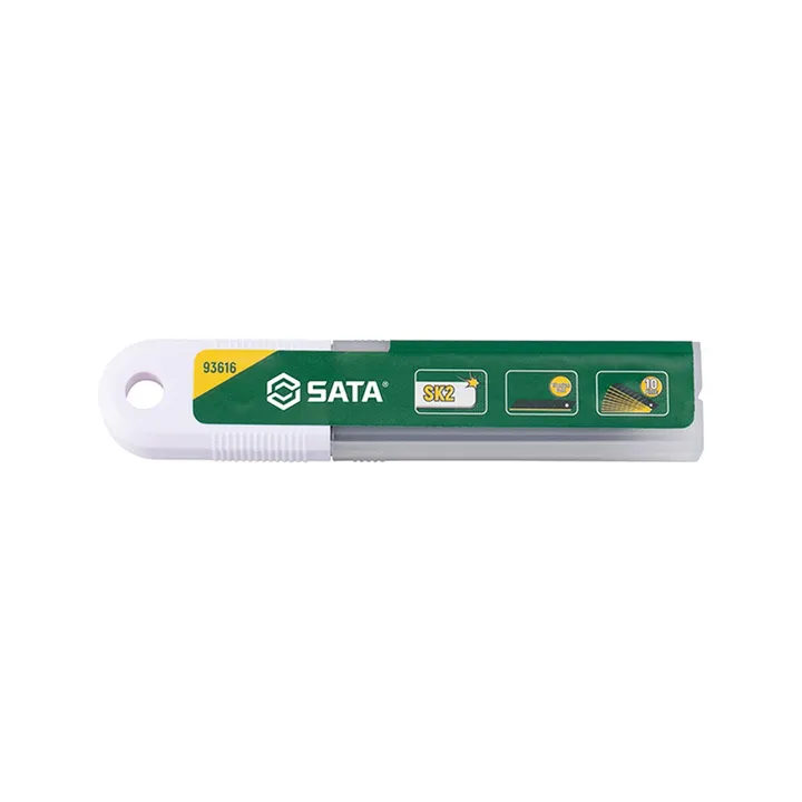 SATA/世达 10件套钛金美工刀刀片 93616 规格：8节18×100mm 刀片数：10 长度：100mm 宽度：18mm 厚度：0.5mm 单位:个