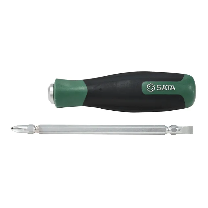SATA/世达 T系列橡塑柄双头螺丝批 66205 规格：#1&5×150mm L：264.5mm 杆径：6.35mm 单位:支