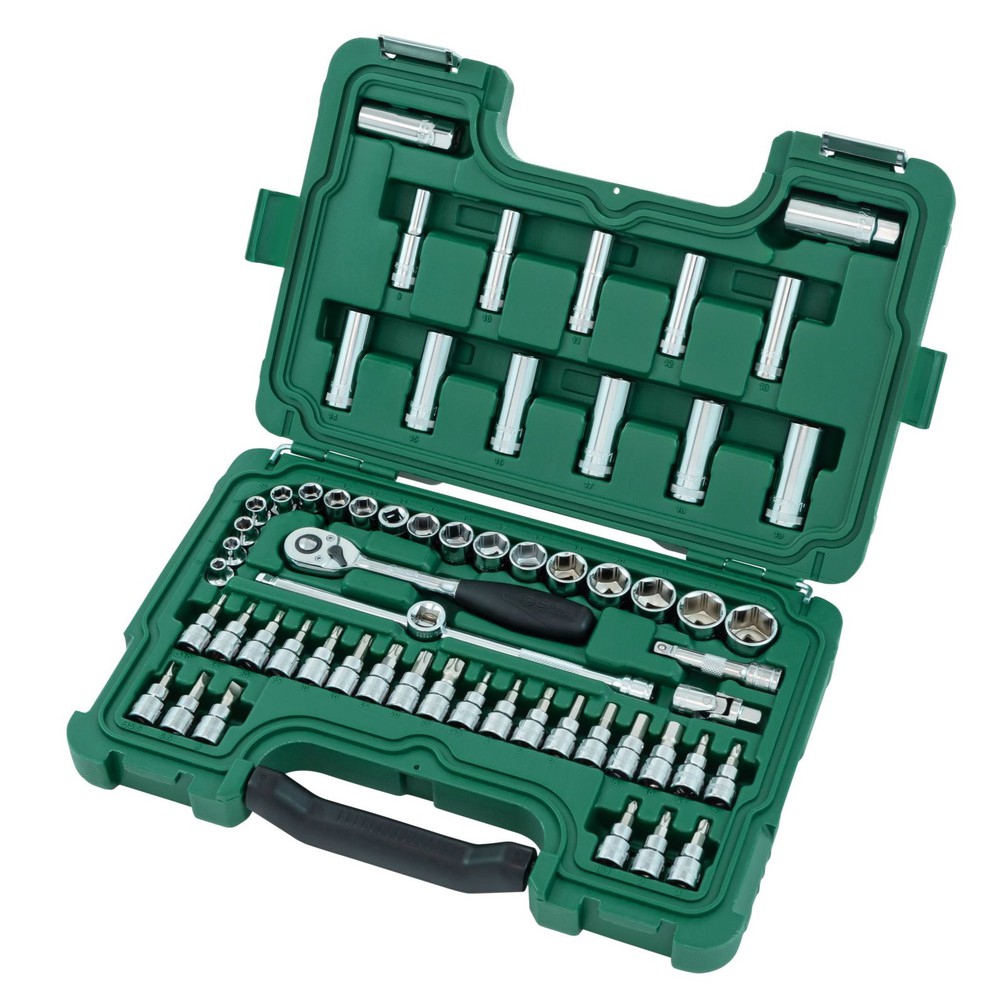 SATA/世达 10mm系列公制套筒组套 SATA-09004 60件 6~24mm 吹塑箱 单位:套