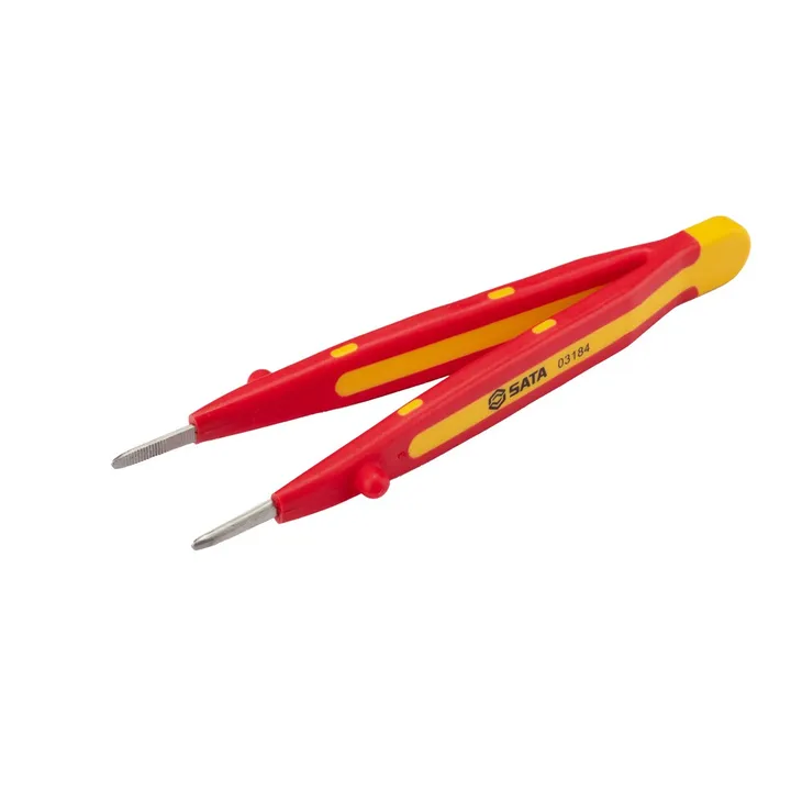 SATA/世达 VDE绝缘宽口横齿镊子 03184 规格：145mm 单位:个
