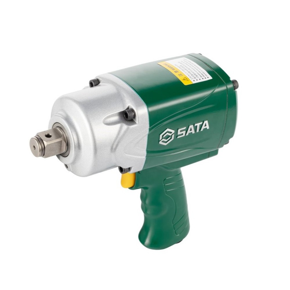 SATA/世达 气动冲击扳手 02146 输出端规格：3/4" 工作扭矩：1450N·m 最大反转扭矩：1800N·m 空转转速：4900RPM 拧紧螺栓能力：M24 平均耗气量：15.9CFM 噪声级：108dB(A) 产品尺寸：216×211×85mm 净重：4.4kg 进气口尺寸：3/8" 最小气管内径：12.5mm 工作气压：6.35kgf/cm² 单位:个