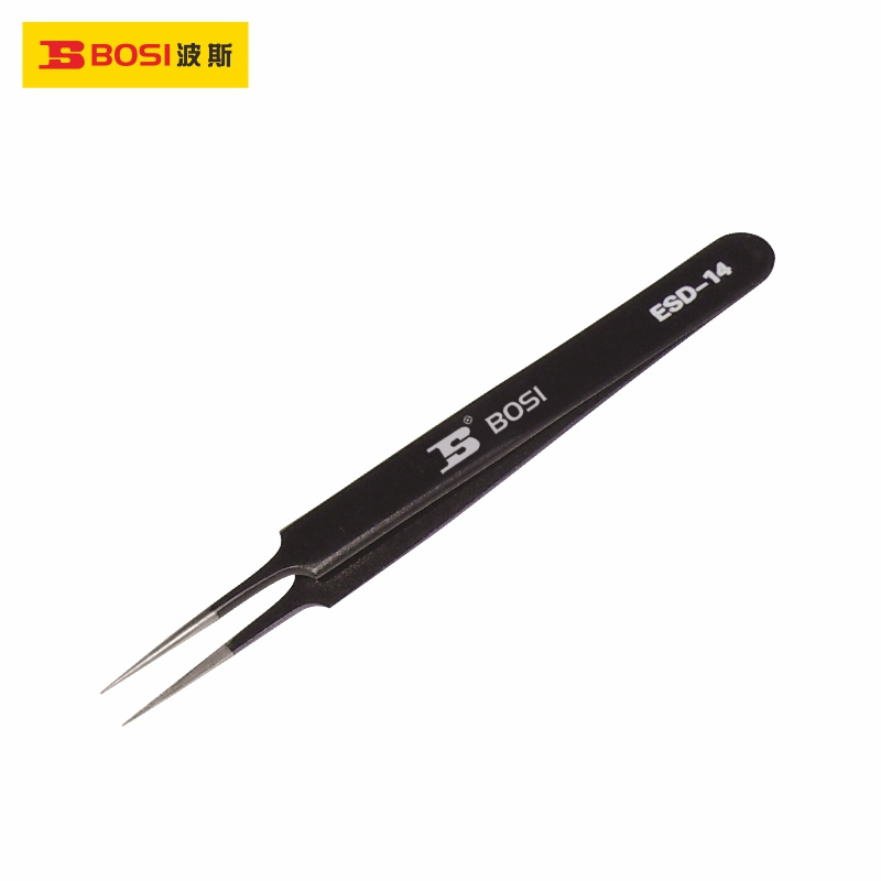 BOSI/波斯 防静电不锈钢尖头镊子 BS459033 规格：2mm 尺寸：120×9 单位:支