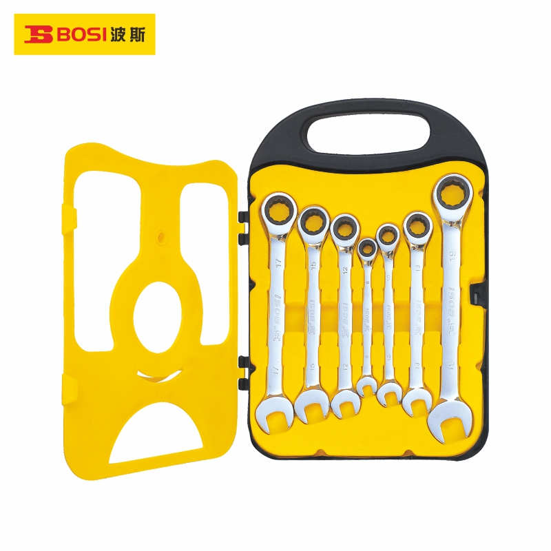 BOSI/波斯 7件套棘轮两用扳手 BS401207 公制 8~19mm 单位:套