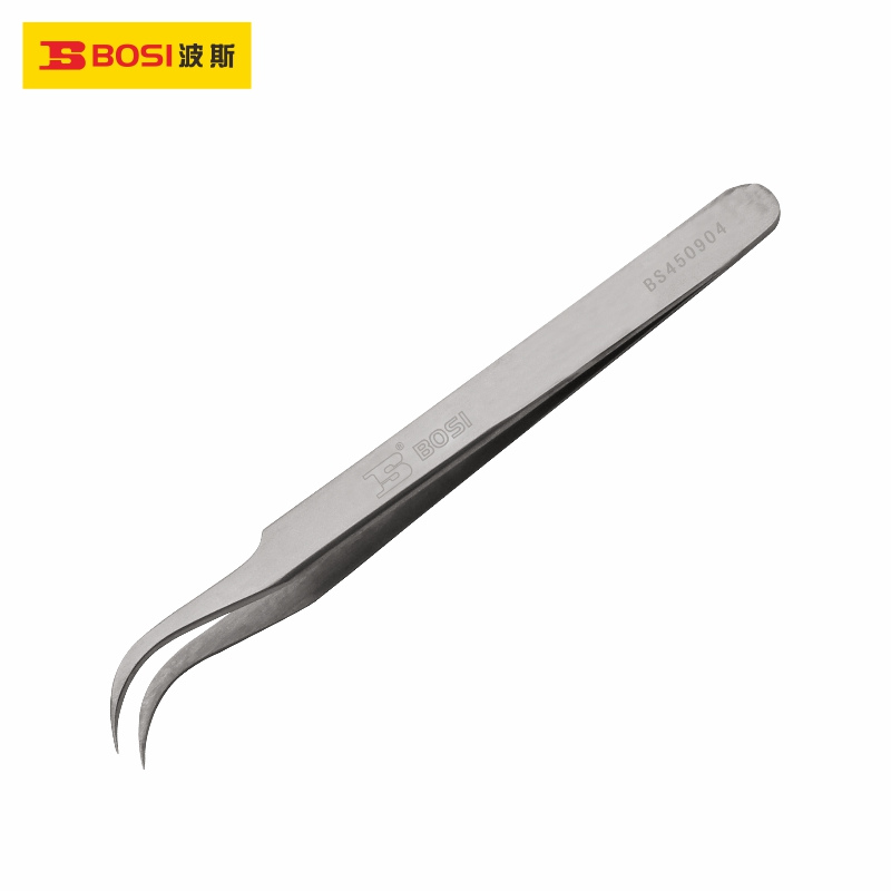 BOSI/波斯 不锈钢特弯头镊子 BS450904 规格：2mm 尺寸：120×9 单位:支