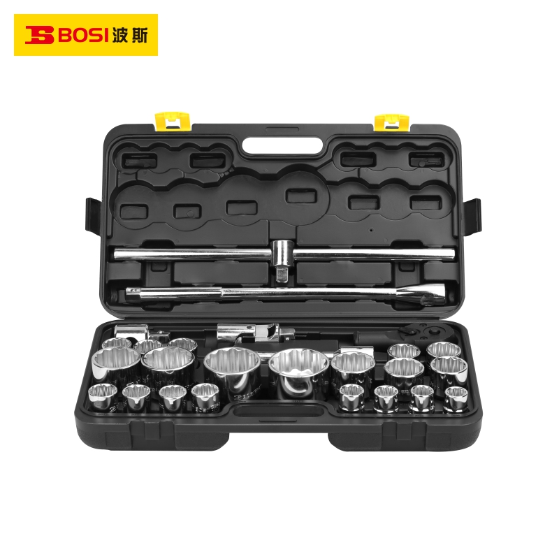BOSI/波斯 19mm系列公制重型套筒组套 BS511626 26件 单位:套