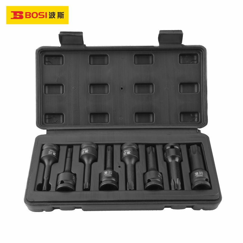 BOSI/波斯 风动花型旋具套筒组套 BS365810C 8件套 单位:套