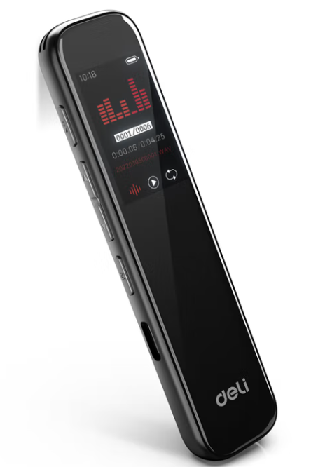 DELI/得力 数码录音笔 75613 颜色：深灰色 容量：64GB 包装数：12支 单位:支