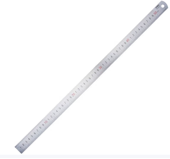 DELI/得力 钢直尺 8464 银色 50cm 材质：金属 单位:只