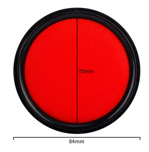 DELI/得力 快干印台 9869 外径：89mm 内径：70mm 颜色：红色 单位:只