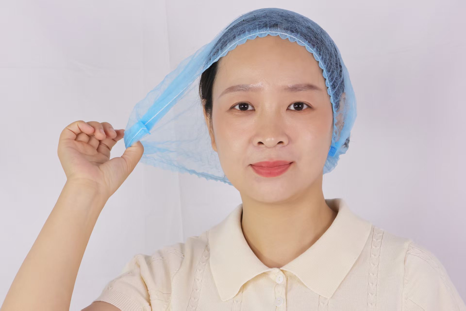 COFLYEE/柯汇 一次性工作帽子 PP无纺布 10克 21寸 蓝色 100个/包 单位:包