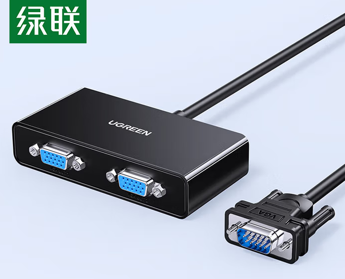 UGREEN/绿联 VGA分配器 40254 一分二 USB Micro线：1米 单位:个