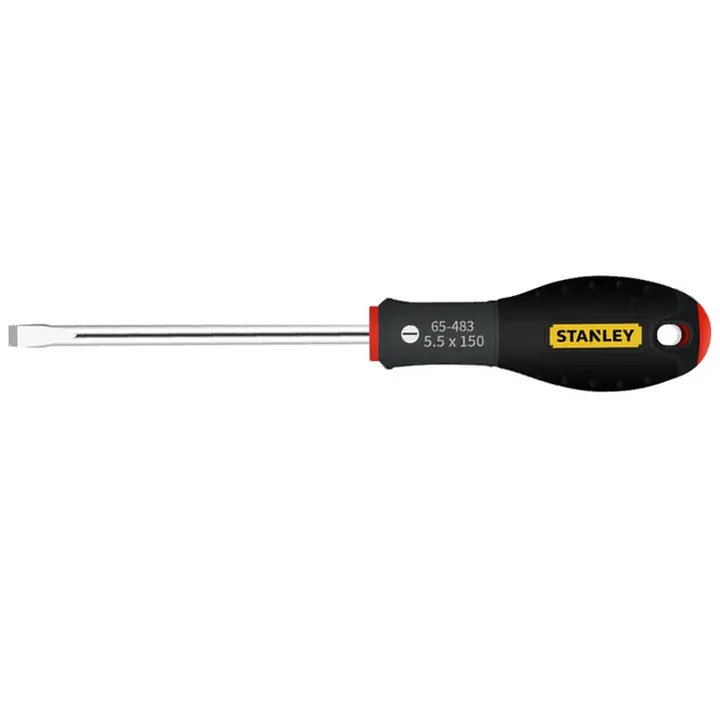 STANLEY/史丹利 三色柄一字螺丝批 65-483-14 尺寸：5.5×150mm 单位:把