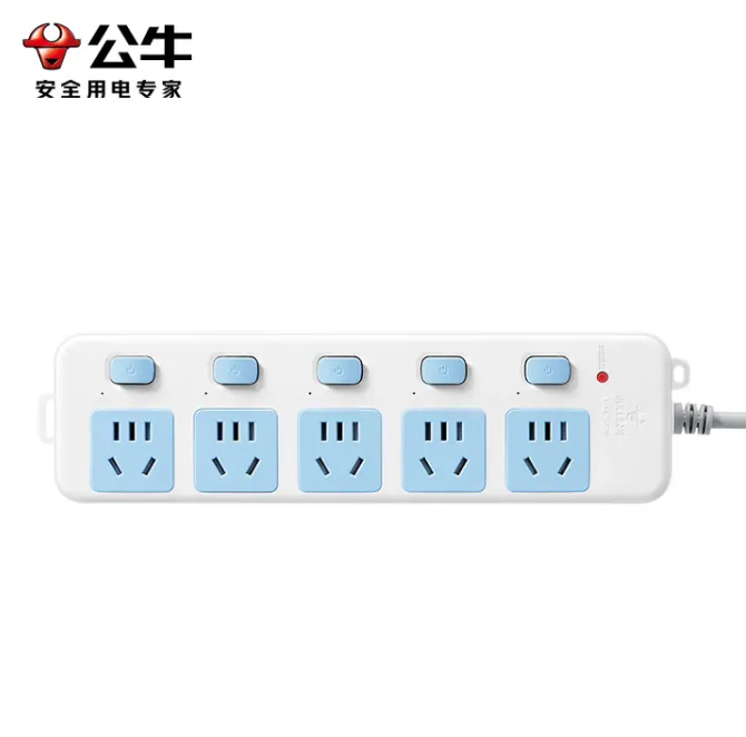 BULL/公牛 多开关功率保护接线板 GN-316 1.8米 袋装 新国标 单位:个
