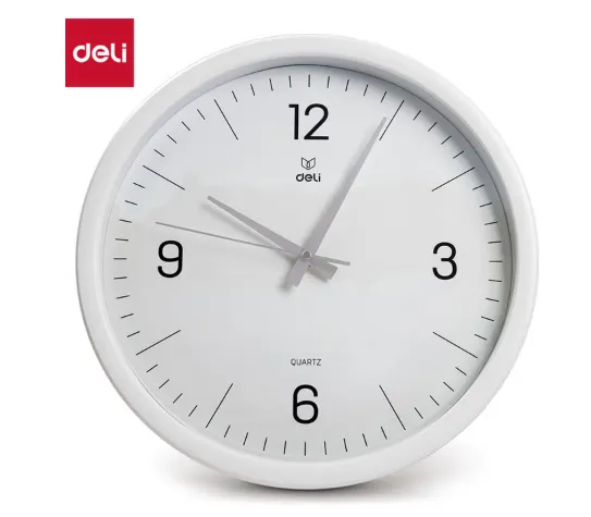 DELI/得力 挂钟 9006 φ37CM（14.5寸）(白) 单位:只